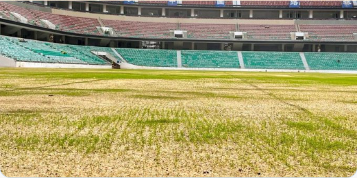 Bermuda Grass, Monaco version, planted at Talanta Stadium as construction nears completion