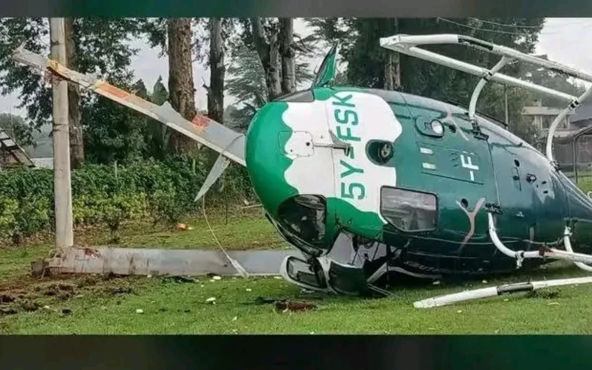 Five Survive as Kenya Forest Service Helicopter Crashes at Kericho Golf Club